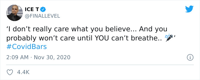 Ice-T Writes A Blunt And Brutal Post About His 'No-Masker' Father-In-Law Almost Dying From Covid-19 And It Goes Viral