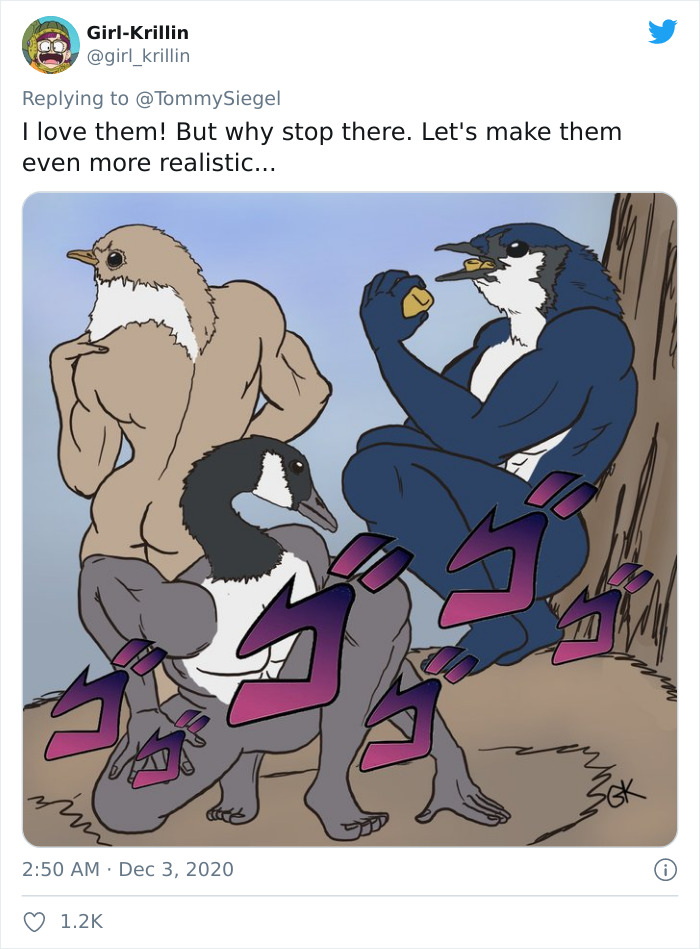 People 'Criticized' How This Artist Drew Bird Legs, So He Trolled Them By "Fixing" The Legs