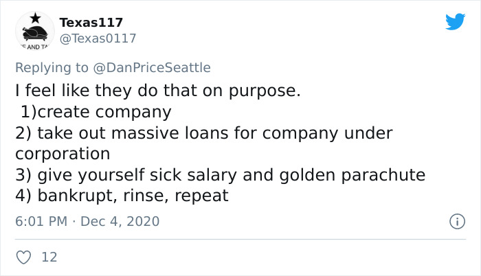 Twitter Is Enraged After An Entrepreneur Reveals A List Of Companies That Went Bankrupt But Paid The CEOs 7-Digit Sums Twitter Is Enraged After An Entrepreneur Reveals A List Of Companies That Went Bankrupt But Paid The CEOs 7-Digit Sums