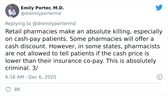 "That's An 8500% Markup": Doctor Goes Viral On Twitter After Sharing A Thread About How Retail Pharmacies Put A Ridiculous Markup On Medicine "That's An 8500% Markup": Doctor Goes Viral On Twitter After Sharing A Thread About How Retail Pharmacies Put A Ridiculous Markup On Medicine