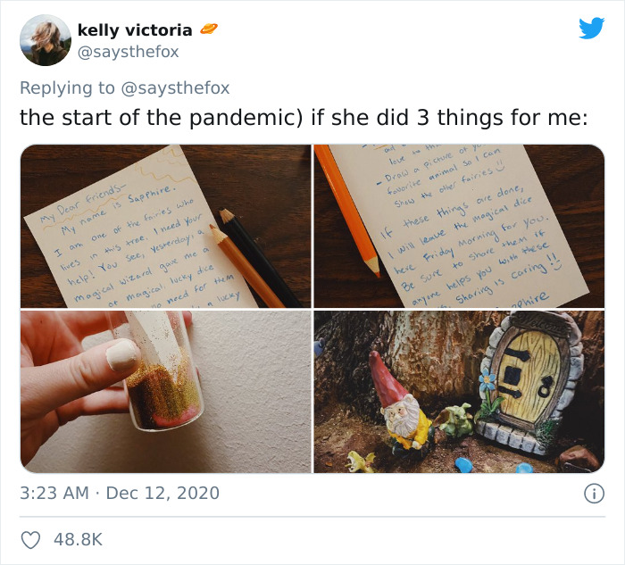 4-Year-Old Feels Lonely In Quarantine, Sets Up A Fairy Garden, Her Neighbor Notices And Pretends To Be A Fairy Named Sapphire For 9 Months 4-Year-Old Feels Lonely In Quarantine, Sets Up A Fairy Garden, Her Neighbor Notices And Pretends To Be A Fairy Named Sapphire For 9 Months