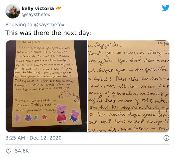 4-Year-Old Feels Lonely In Quarantine, Sets Up A Fairy Garden, Her Neighbor Notices And Pretends To Be A Fairy Named Sapphire For 9 Months