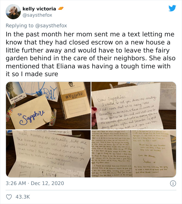 4-Year-Old Feels Lonely In Quarantine, Sets Up A Fairy Garden, Her Neighbor Notices And Pretends To Be A Fairy Named Sapphire For 9 Months 4-Year-Old Feels Lonely In Quarantine, Sets Up A Fairy Garden, Her Neighbor Notices And Pretends To Be A Fairy Named Sapphire For 9 Months