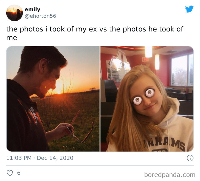 The Photos I Take Of Him vs. The Photos He Takes Of Me