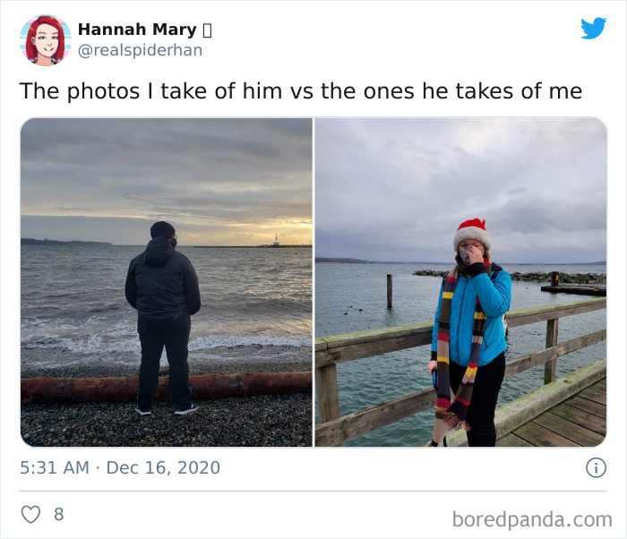 The Photos I Take Of Him vs. The Photos He Takes Of Me