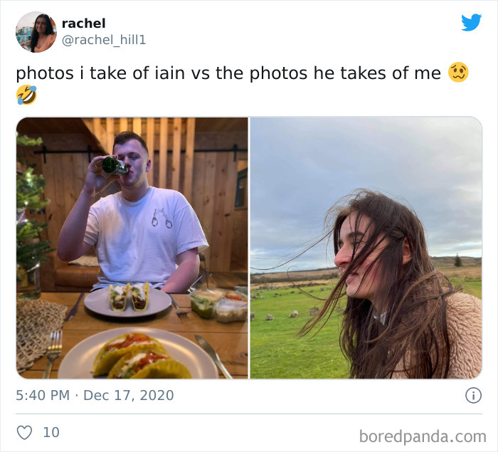 The Photos I Take Of Him vs. The Photos He Takes Of Me