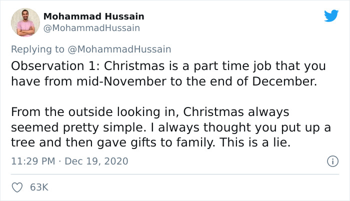 Muslim Guy Celebrating His First Christmas Shares His Observations On Twitter, And They're Hilariously Accurate