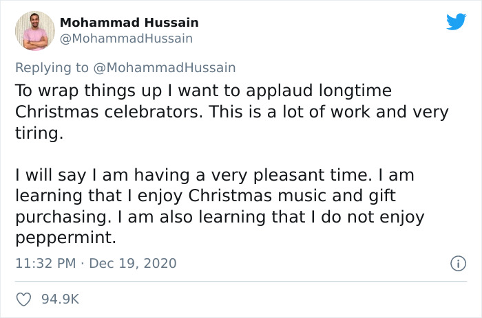 Muslim Guy Celebrating His First Christmas Shares His Observations On Twitter, And They're Hilariously Accurate