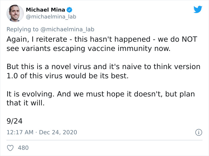 Harvard Epidemiologist Warns People About &ldquo;Immune Escape&rdquo; After New COVID-19 Vaccines
