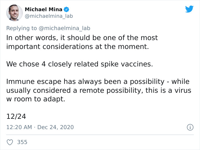 Harvard Epidemiologist Warns People About &ldquo;Immune Escape&rdquo; After New COVID-19 Vaccines