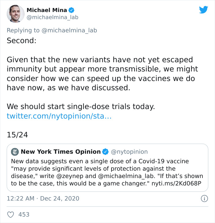 Harvard Epidemiologist Warns People About &ldquo;Immune Escape&rdquo; After New COVID-19 Vaccines
