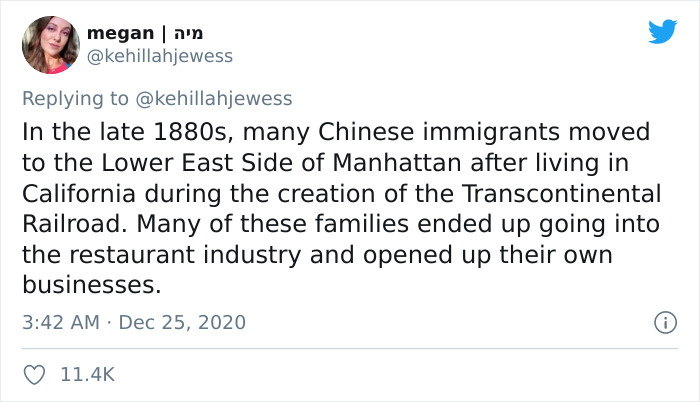 Twitter Thread Explains Why New York Jews Always Eat Chinese On Christmas