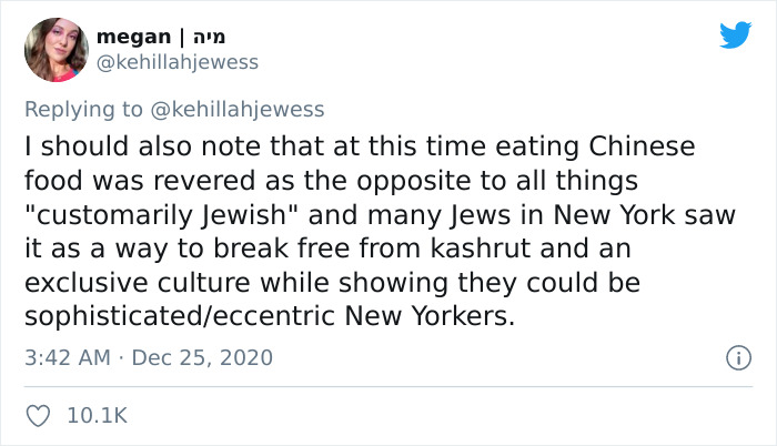 Twitter Thread Explains Why New York Jews Always Eat Chinese On Christmas