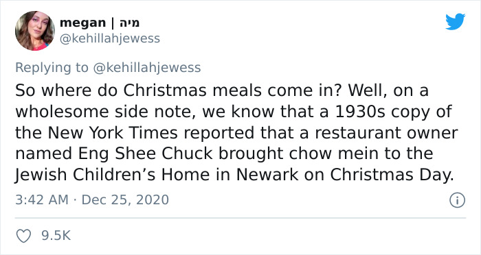 Twitter Thread Explains Why New York Jews Always Eat Chinese On Christmas