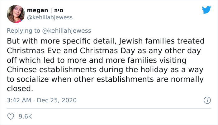 Twitter Thread Explains Why New York Jews Always Eat Chinese On Christmas Twitter Thread Explains Why New York Jews Always Eat Chinese On Christmas