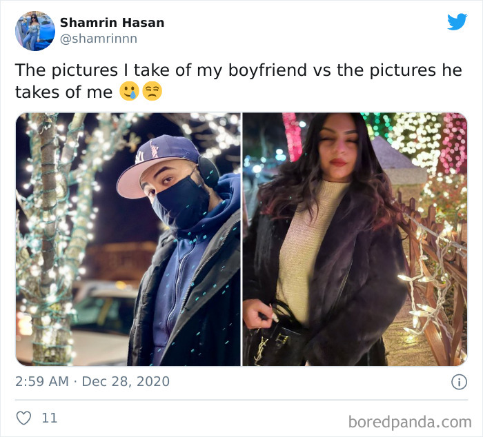 The Photos I Take Of Him vs. The Photos He Takes Of Me