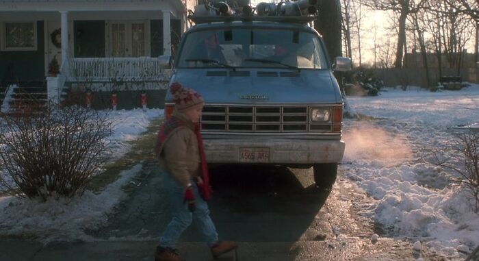 In This Scene From Home Alone (1990), Both Macaulay Culkin And The Van Were Going Backwards And The Scene Was Played Back In Reverse. This Is Can Be Seen By The Smoke On The Right Going Towards The Van Rather Than Away From It