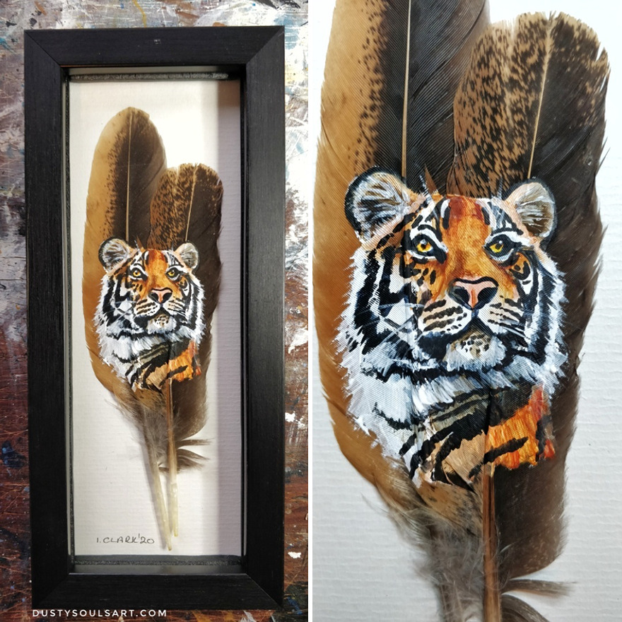 I'm Surviving Lockdown By Painting On Feathers