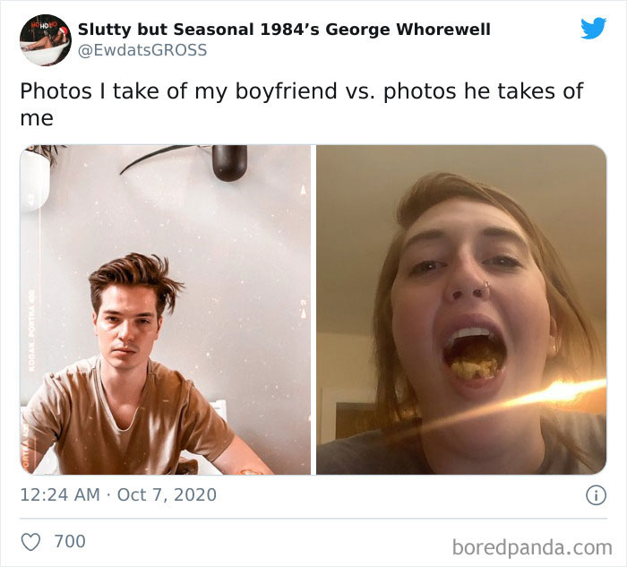 The Photos I Take Of Him vs. The Photos He Takes Of Me