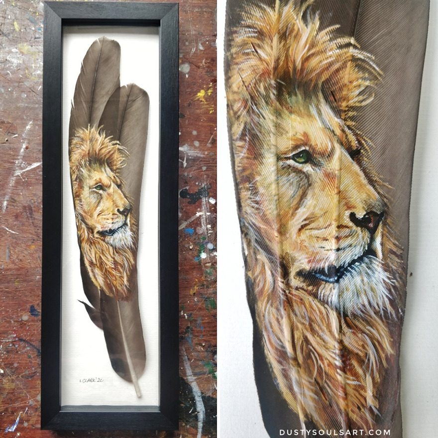 I'm Surviving Lockdown By Painting On Feathers