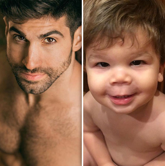 Mom Makes Fun Of Her Model Brother By Having Her Toddler Recreate His Poses, And Result Is Hilariously Adorable (76 New Pics)