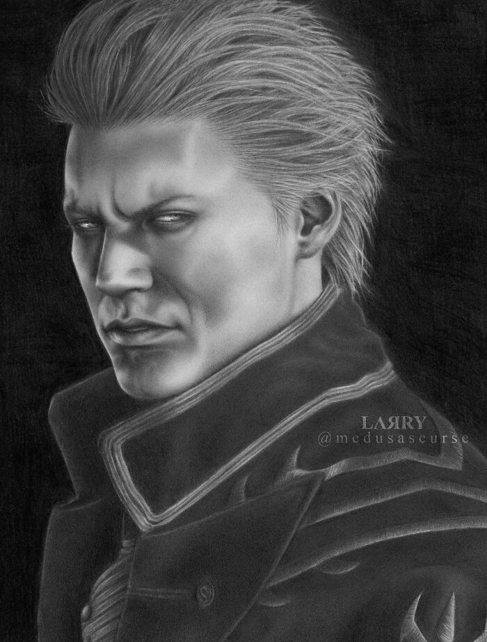 Vergil (Devil May Cry 5) Fanart // Graphite On Paper