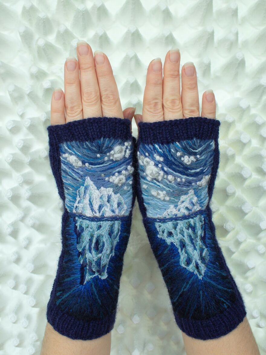 I Borrow Ideas From Nature And Create Unique Gloves With Nature-Inspired Embroidery