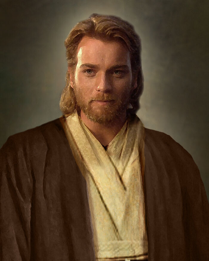 Obi-Wan Kenobi portrait mistaken for Jesus Christ by a mom.