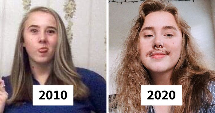 People Share Their Pics For The ‘2010 Vs. 2020’ Challenge, Show What Time Can Do To A Person