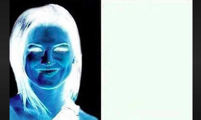 Look At The Dot On Her Nose For About 20 Seconds And Then Glance At The Blank Space.