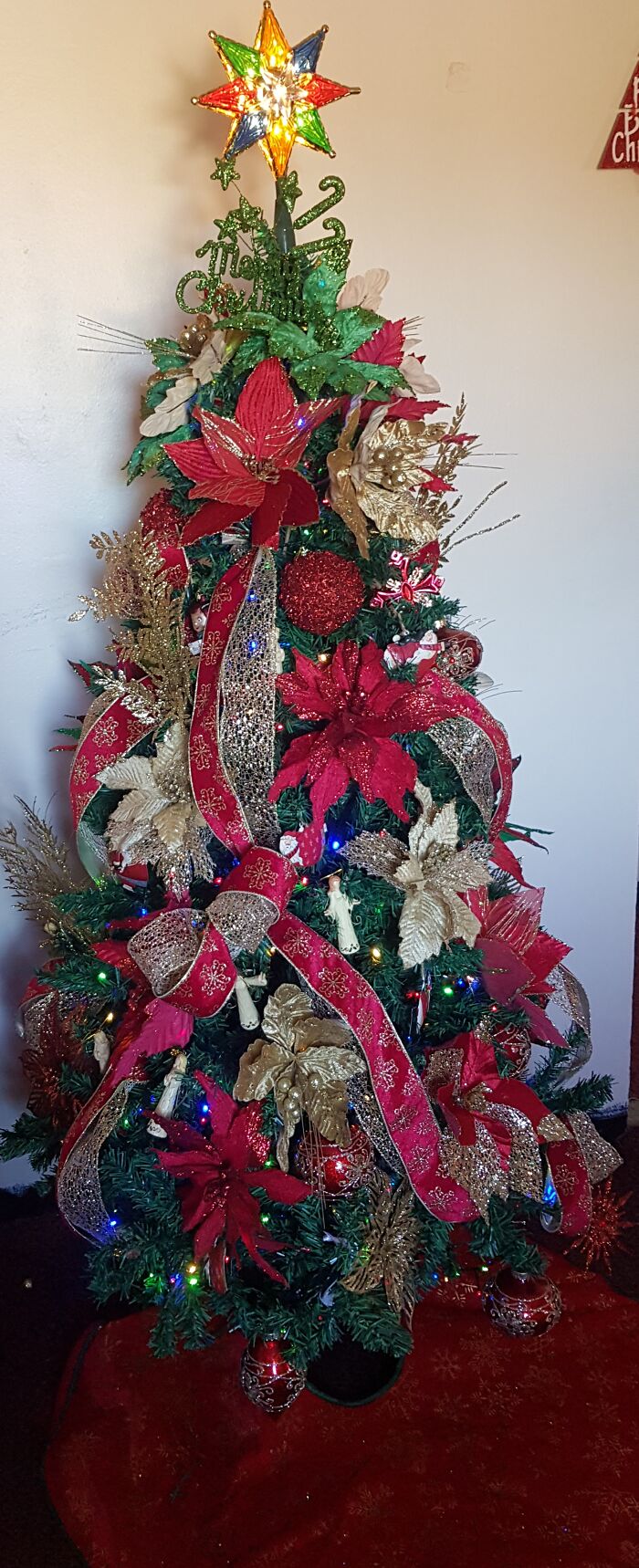 My Attempt At Decorating Including Our Family Ornaments