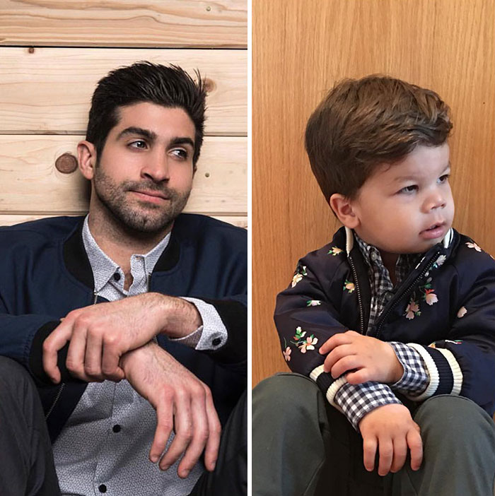 Mom Makes Fun Of Her Model Brother By Having Her Toddler Recreate His Poses, And Result Is Hilariously Adorable (76 New Pics)