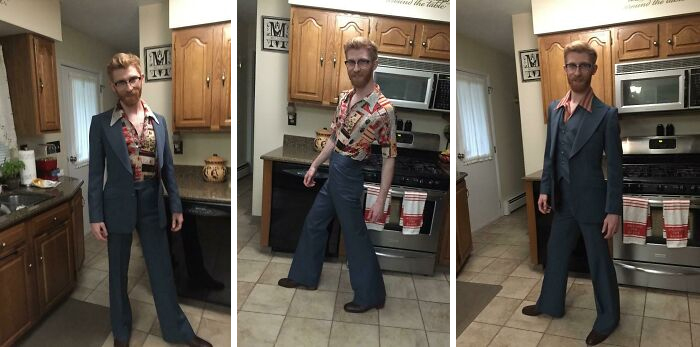 Gotta Admit, Had Some Palpitations When I Found This Crazy 70s Disco Concept 2 By Campus Three Piece Suit ($20), And It Fit My Scrawny Butt Like A Glove