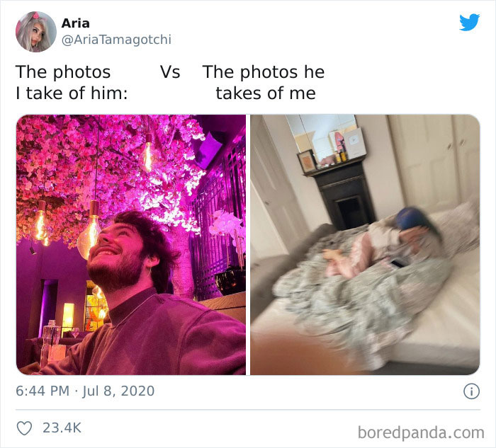 The Photos I Take Of Him vs. The Photos He Takes Of Me