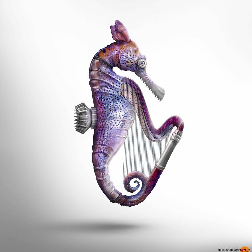 Digital Artist Makes Amazing Image Edits Using Animals, Fruits And Vegetables (120 Pics)