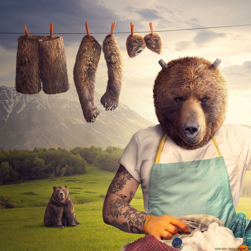 Digital Artist Makes Amazing Image Edits Using Animals, Fruits And Vegetables (120 Pics)