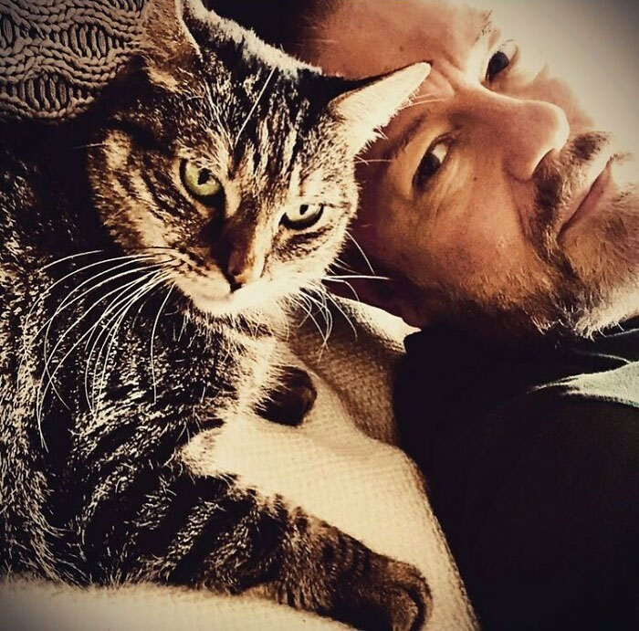 Ricky Gervais Attempts To Foster A Cat But Ends Up Adopting Her And She's Taking Over His Feed