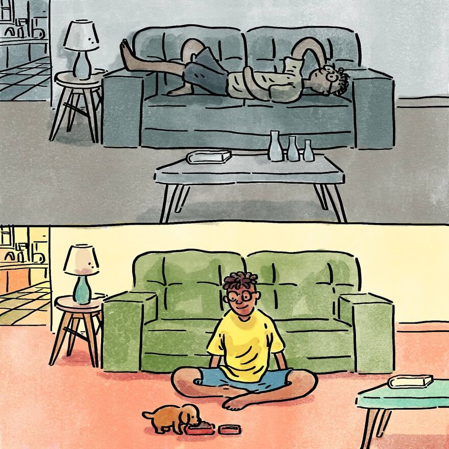 Artist's Comic "The Choice" Shows Two Different Outcomes That Come From Choosing To Have Or Not To Have A Dog Artist's Comic "The Choice" Shows Two Different Outcomes That Come From Choosing To Have Or Not To Have A Dog