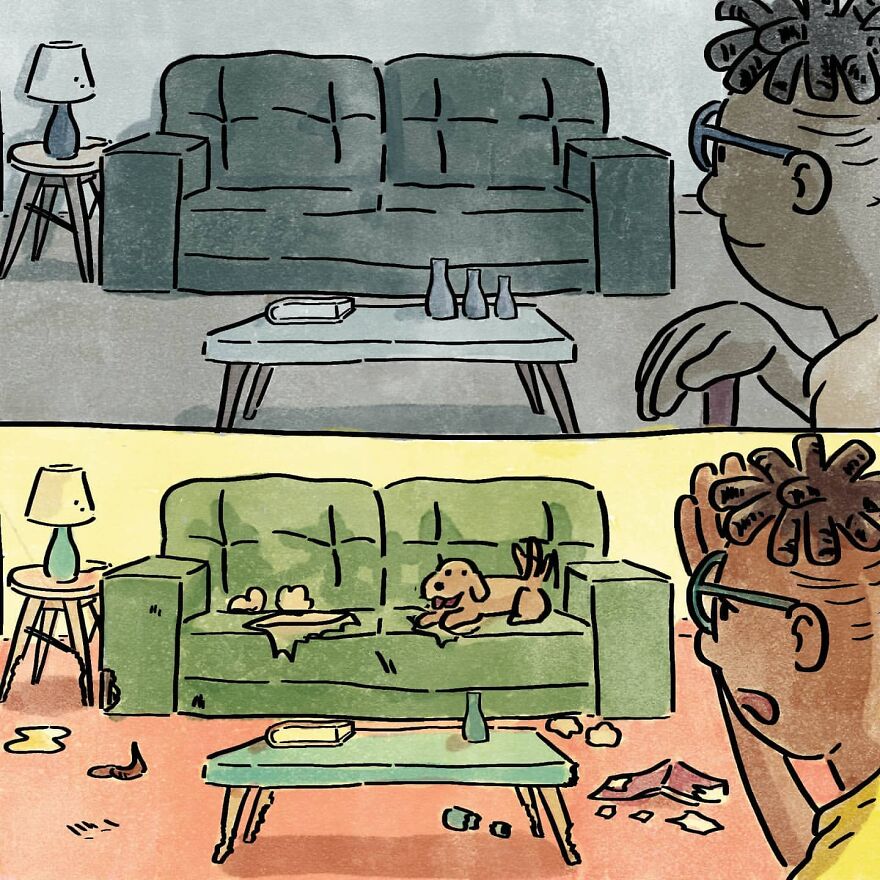 Artist's Comic "The Choice" Shows Two Different Outcomes That Come From Choosing To Have Or Not To Have A Dog Artist's Comic "The Choice" Shows Two Different Outcomes That Come From Choosing To Have Or Not To Have A Dog