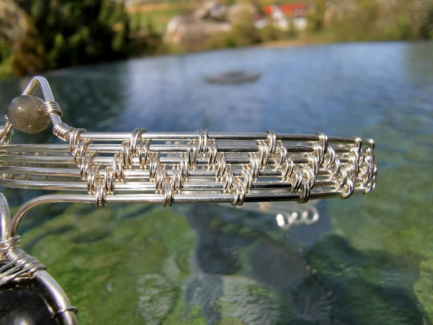 This Is A Leaf Armlet I Made With Just Wire And A Labradorite Gemstone This Is A Leaf Armlet I Made With Just Wire And A Labradorite Gemstone