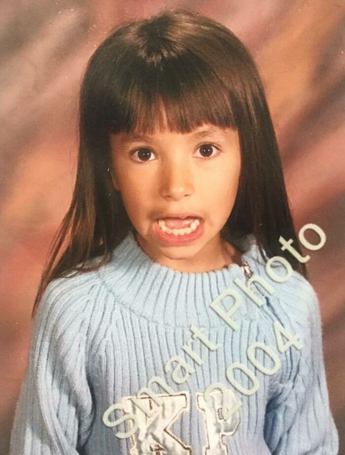 7 Year Old Me On Picture Day After Throwing A Huge Tantrum For No Reason