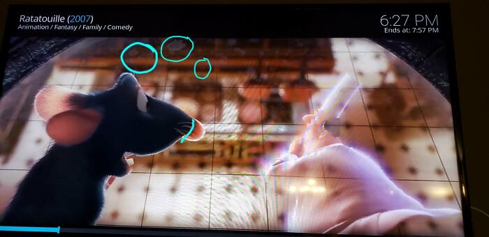 Pixar Thinks Of Everything. Water Stains From Rain On Window When Remy Is Spying On The Kitchen. Thought You Guys Might Appreciate It