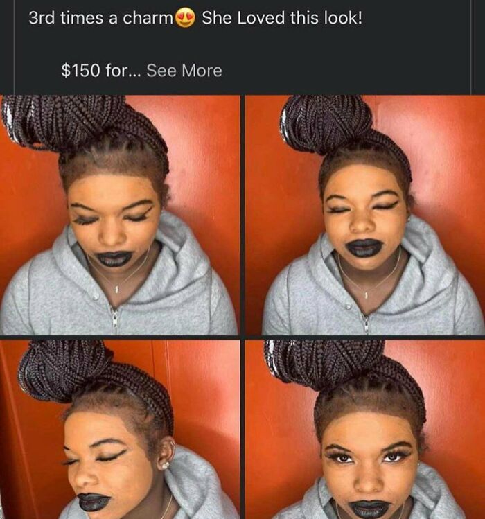 Why Does She Look Like She's Being Held Against Her Will? Also Her Foundation