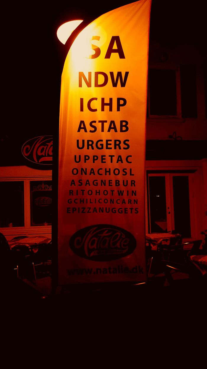 When You Want The Whole Menu Presented On A Flag