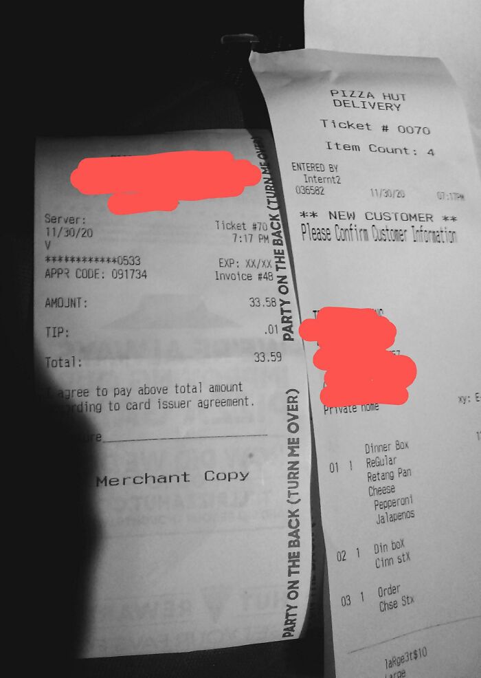 So This Happened Tonight. The Group Of Dudes Who Placed The Order Thought It Was Hilarious, But Me Driving To Our Delivery Border (10 Min Each Way) Was Much Less Amused