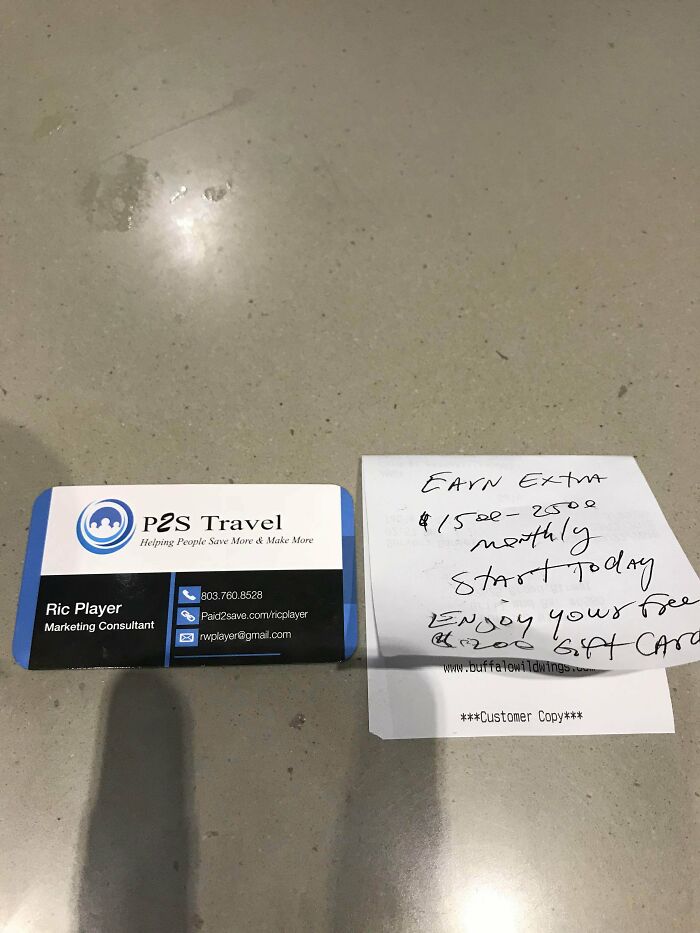 So This Got Left As A Tip For My Friend... Real Classy