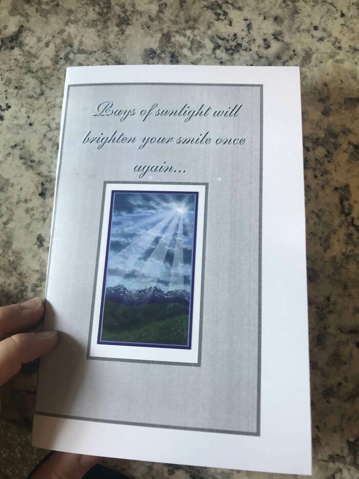 Customer Left Their Server...a Condolence Card