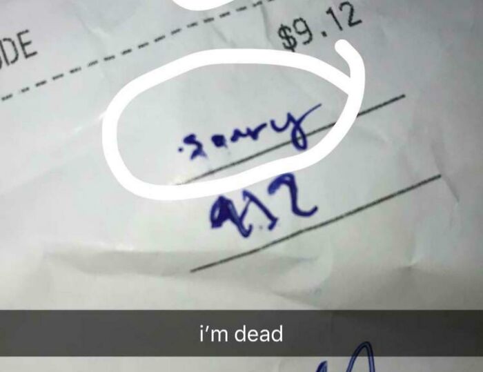 My Friend That Works As A Pizza Delivery Driver Just Sent Me This Receipt He Got From A Customer