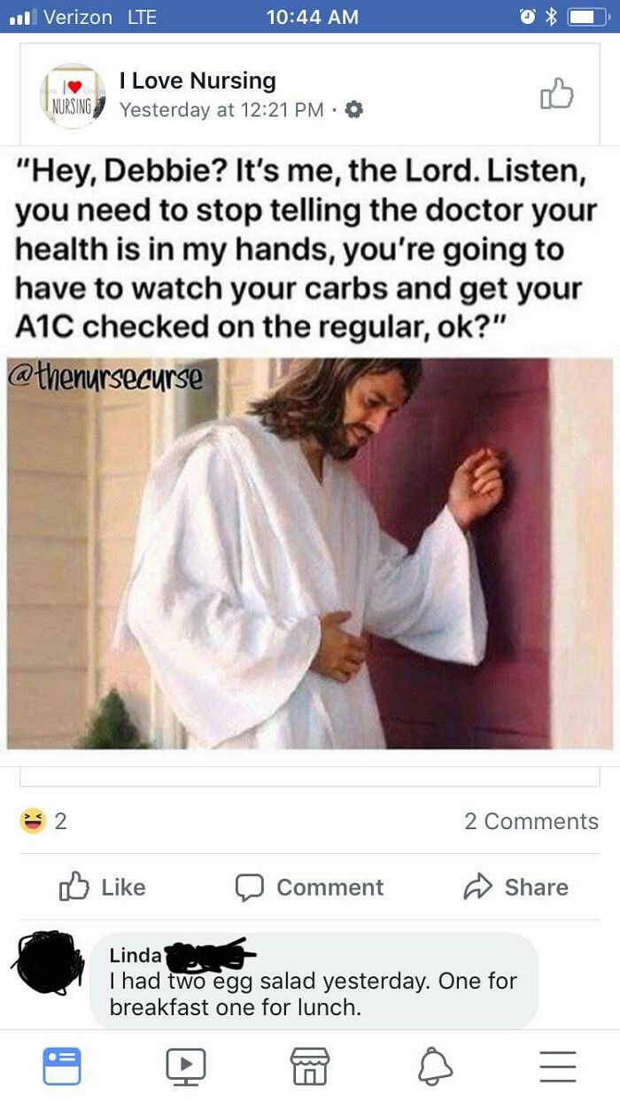 Linda Had 2 Egg Salad