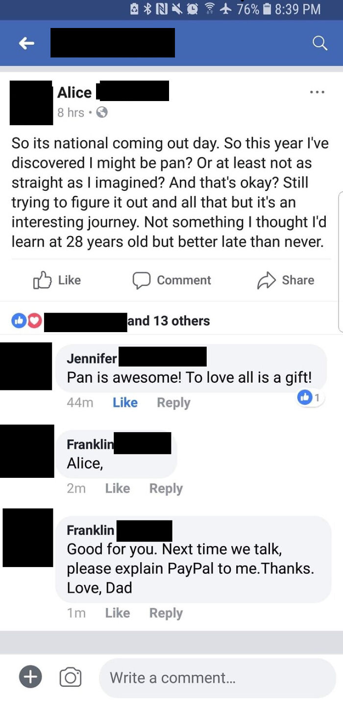 My Coming Out Went Well, I Think